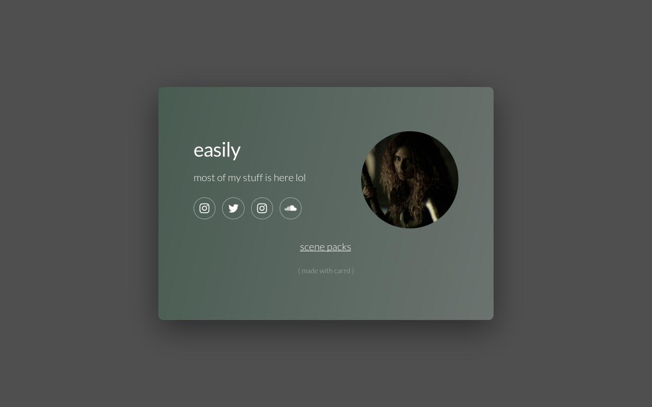 Carrd profile picture for @easily
